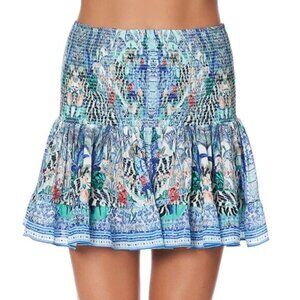 Camilla Wings Of Luxor Short Shirred Skirt Size Medium b165e